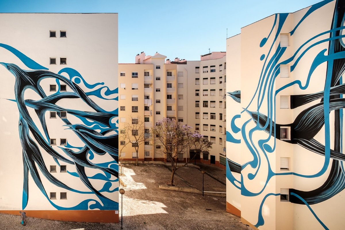 arte urbana em fachada de prédio