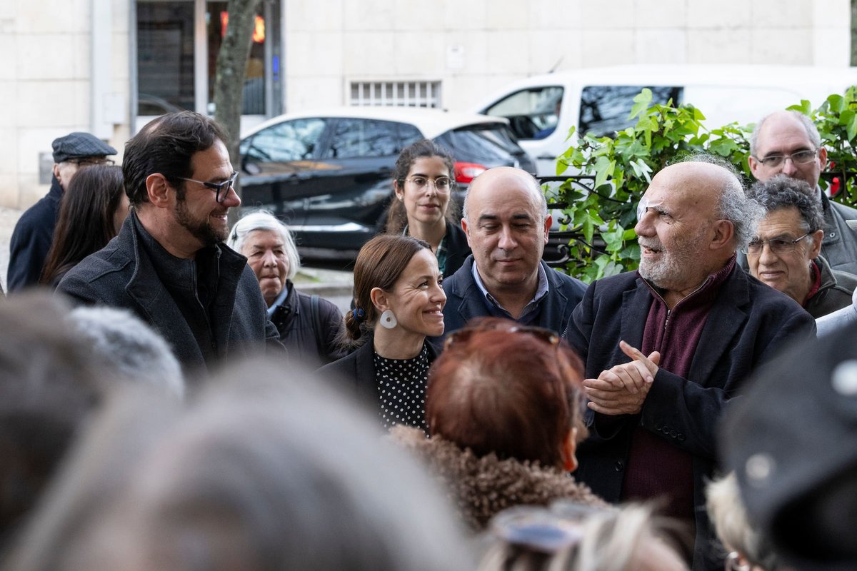 José Antunes Ribeiro fundador da Ulmeiro com Ricardo Marques, presidente da Junta de Freguesia de Benfica, na cerimónia de inauguração