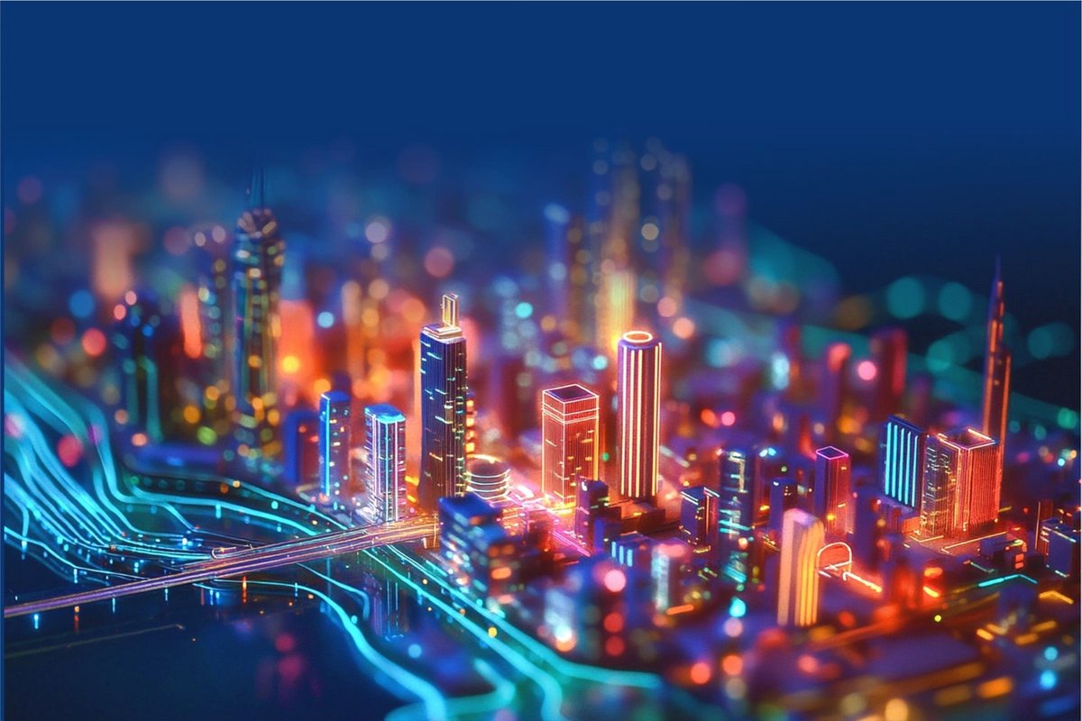 cidade à noite iluminada