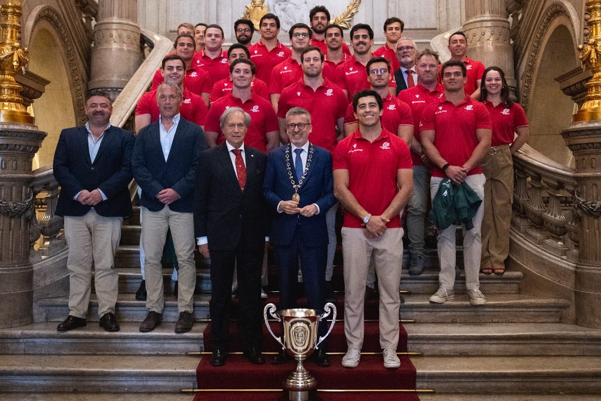 A Seleção Nacional de Rugby foi recebida a 1 de abril nos Paços do Concelho de Lisboa