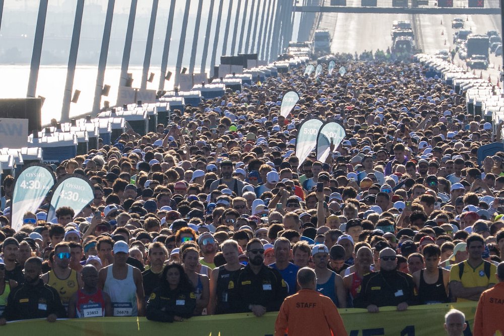 Eighteen thousand athletes at the start of the half and mini-marathons - Ponte Vasco da Gama