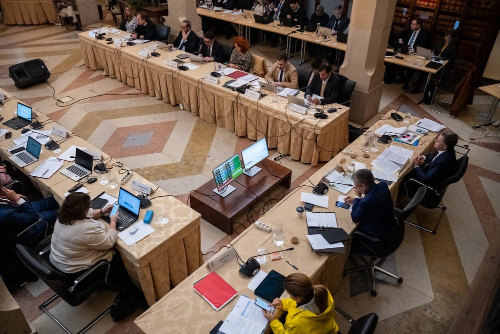 Reunião da Câmara Municipal de Lisboa - Sala do Arquivo dos Paços do Concelho