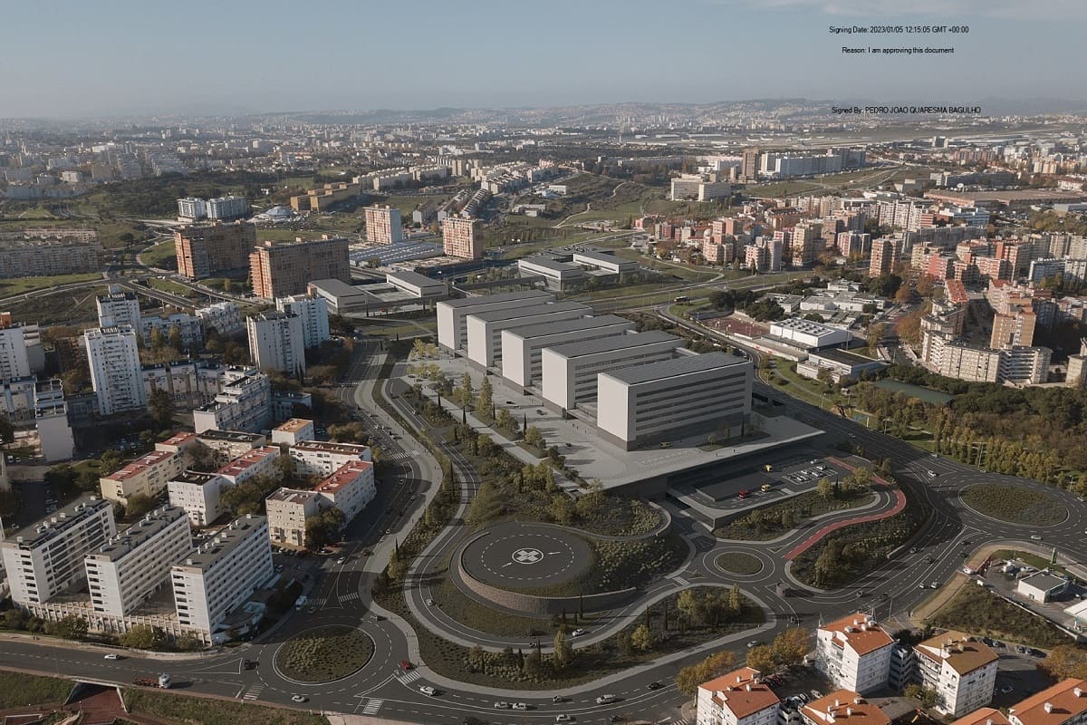 Imagem do projeto do Hospital de Todos-os-Santos - cedida pela Mota Engil