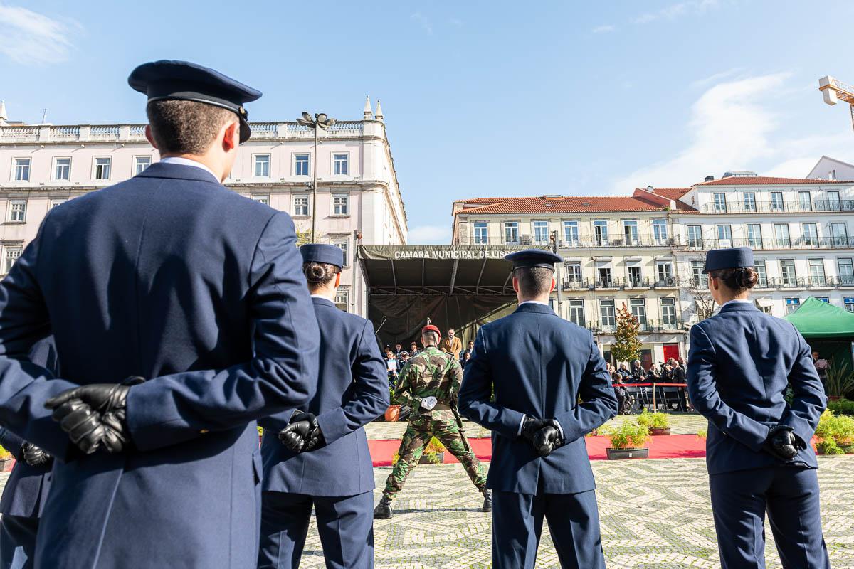 Cerimónia oficial da Restauração da Independência, na Praça dos Restauradores