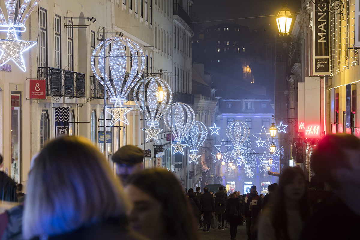 As iluminações de Natal de Lisboa serão ligadas todos os dias até 6 de janeiro