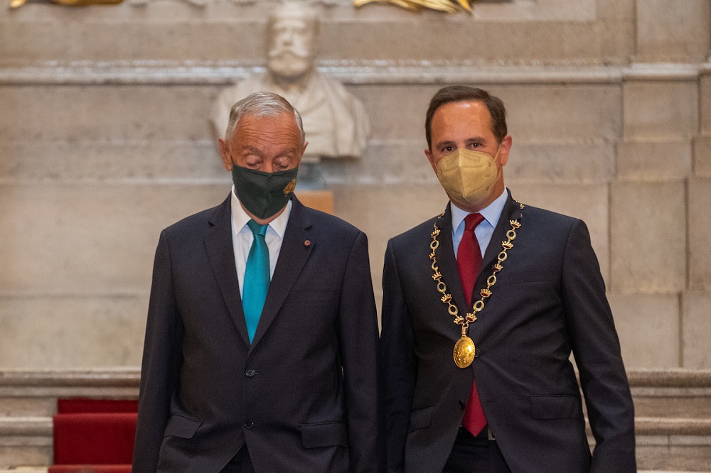 Marcelo Rebelo de Sousa, Presidente da República, e Fernando Medina, presidente cessante da Câmara Municipal de Lisboa