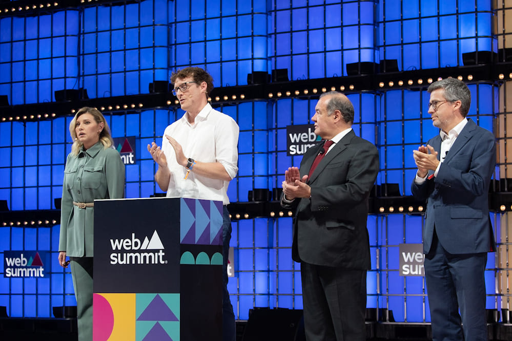 Abertura da Web Summit 2022 - Olena Zelenska, Paddy Cosgrave, António Costa Silva, Carlos Moedas