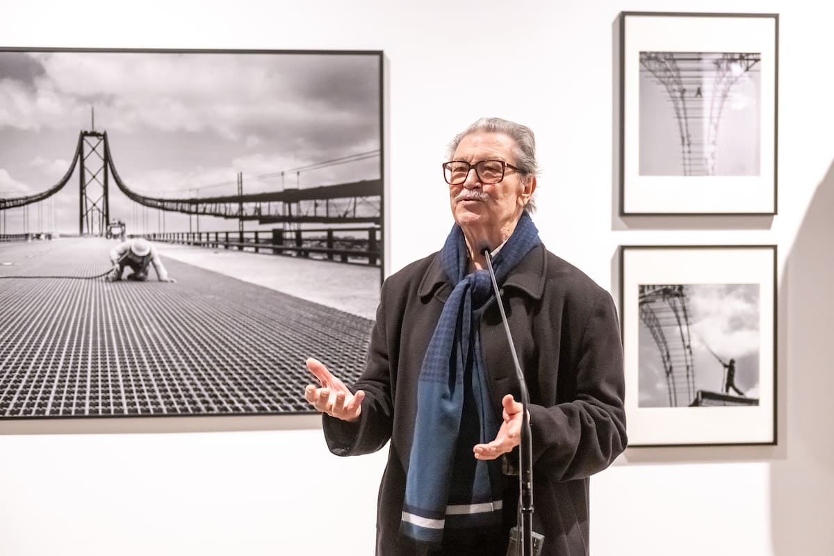Eduardo Gageiro na inauguração da exposição “Factum”