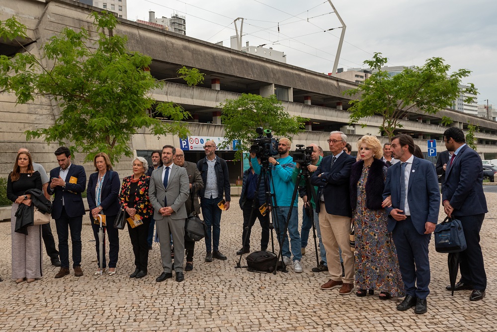 Inauguração do topónimo António Mega Ferreira -  frente à Gare do Oriente, entre as avenidas de Berlim e de Pádua, no Parque das Nações