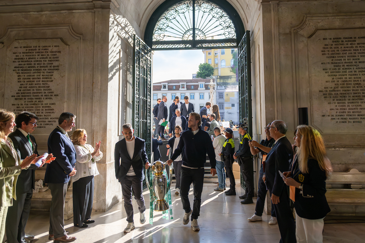 Bicampeões nacionais recebidos nos Paços do Concelho de Lisboa
