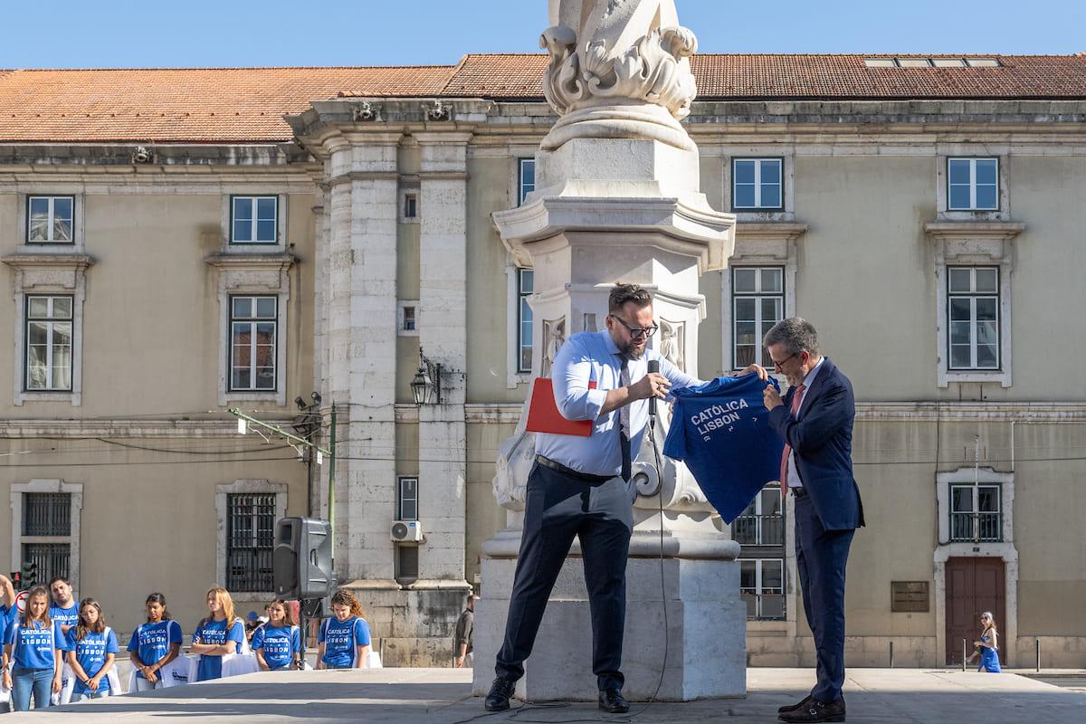 Os alunos foram recebidos pelo presidente da Câmara Municipal de Lisboa