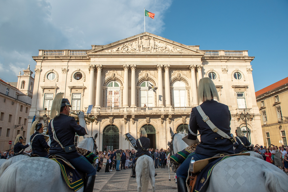 Charanga da GNR na apresentação das Festas de Lisboa - Praça do Município