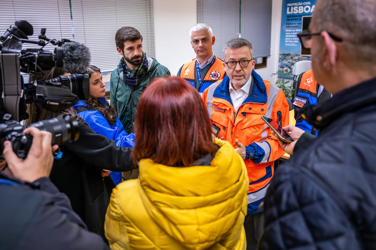 Carlos Moedas acompanhou o evoluir da situação relacionada com as atuais condições meteorológicas - Centro de Coordenação Operacional Municipal