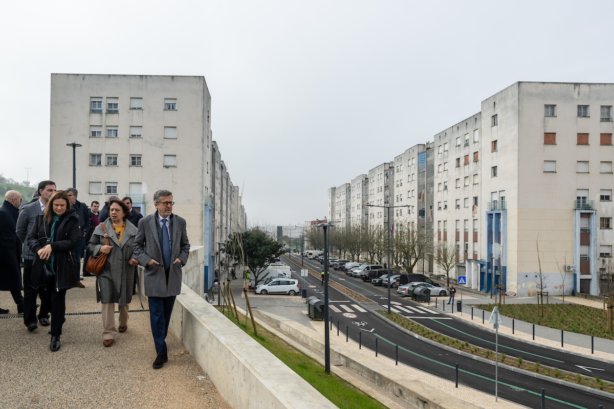  Filipa Roseta, veradora das Obras MUnicipais, Graça Ferreira, presidente da freguesia de Santa Clara, e Carlos Moedas, presidente da CML