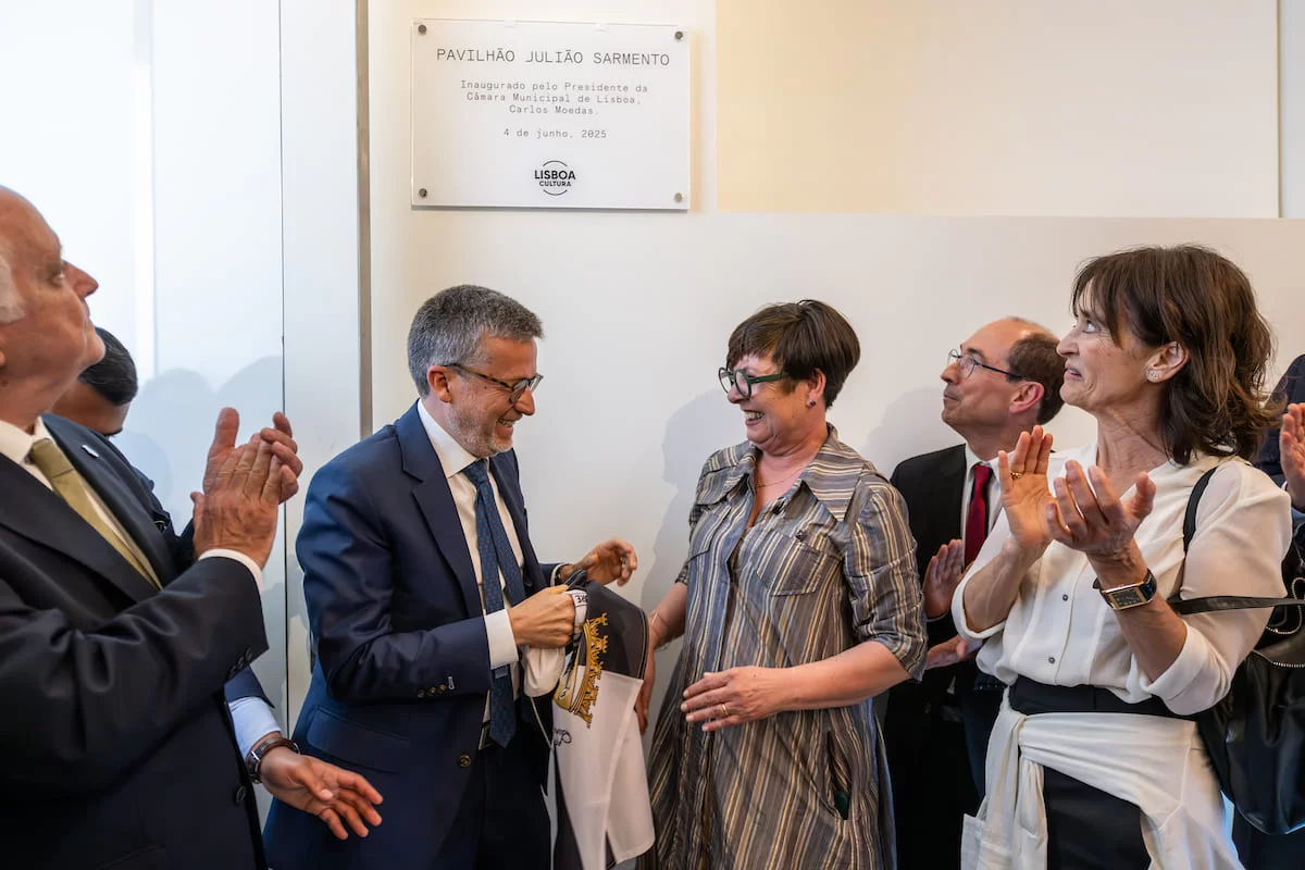 Carlos Moedas, Presidente da CML, e Isabel Carlos, curadora do Pavilhão Julião Sarmento