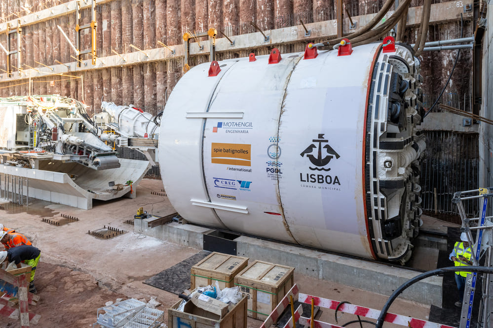 A tuneladora H2O está já a ser montada, na Quinta do Zé Pinto, em Campolide