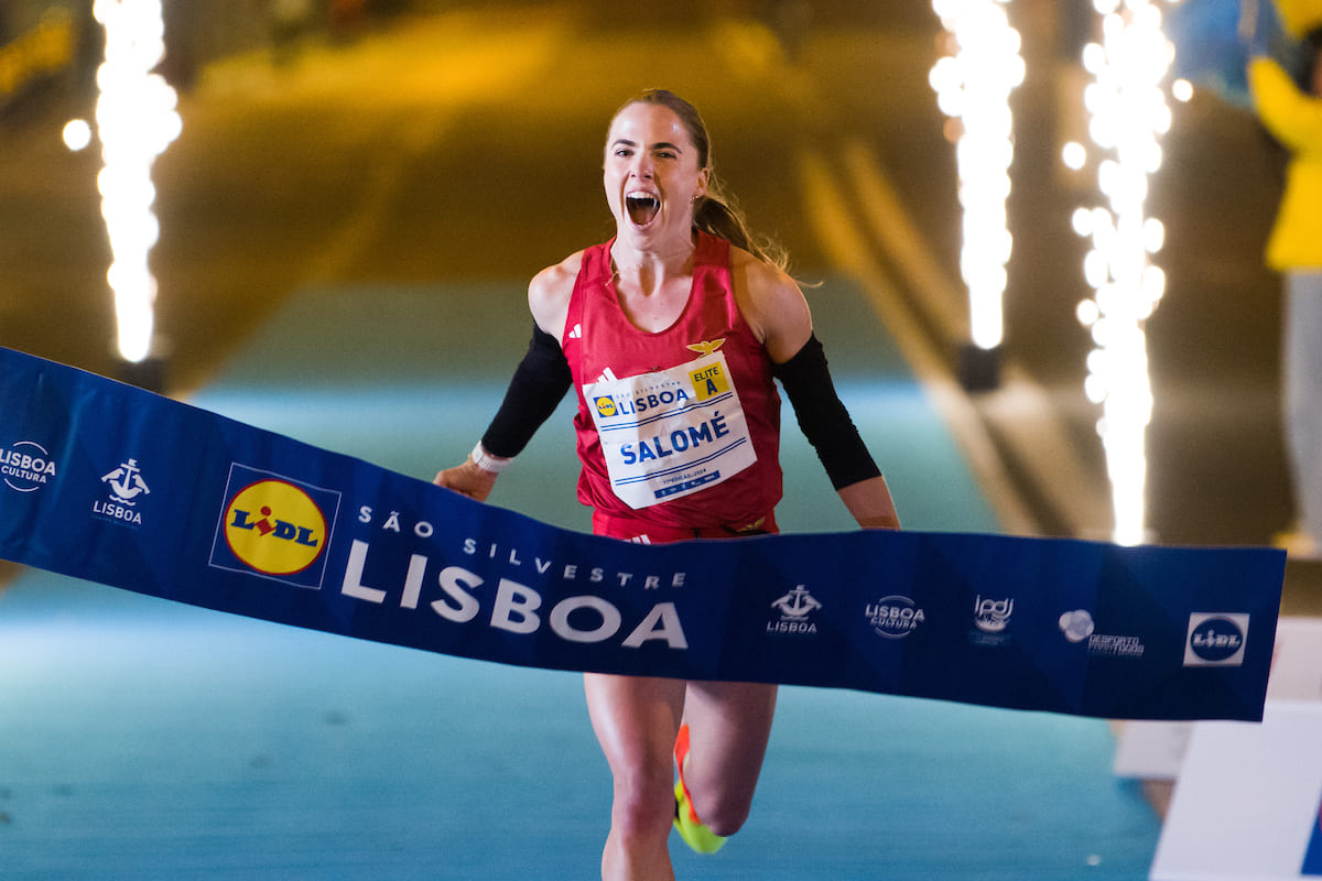 Salomé Afonso foi a primeira atleta a iniciar a subida na Av. Liberdade e manteve a liderança até à meta.