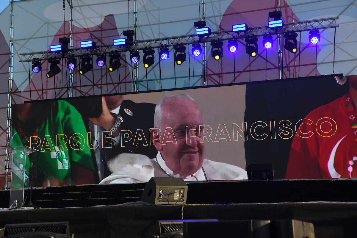 "Na Igreja ninguém está a mais, há espaço para Todos, Todos, Todos, disse o Papa Francisco, em 2023, no então Parque Tejo, que agora é oficialmente designado “Parque Papa Francisco”