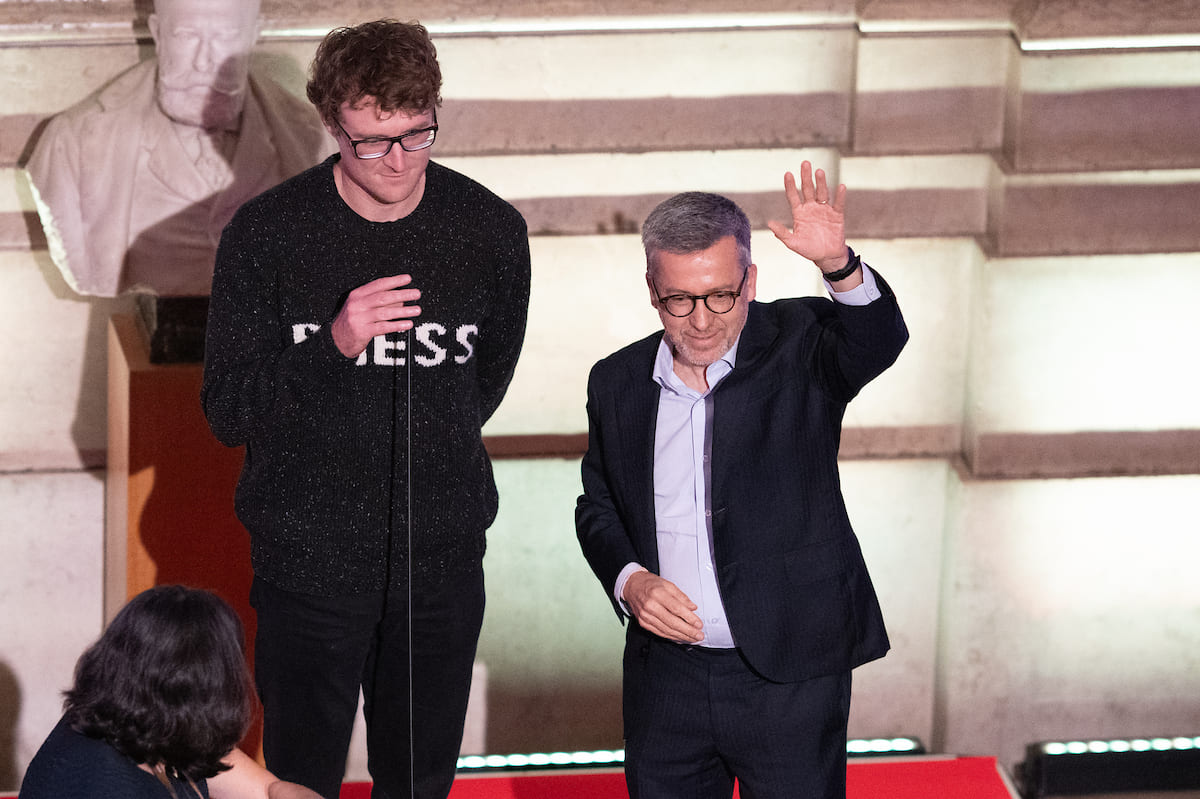 Paddy Cosgrave, fundador da Web Summit, e Carlos Moedas, presidente da Câmara Municipal de Lisboa