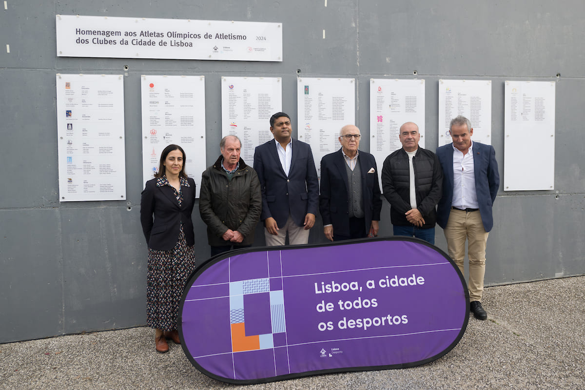 Homenagem aos atletas olímpicos dos clubes de Lisboa - Pista de Atletismo Municipal Professor Moniz Pereira