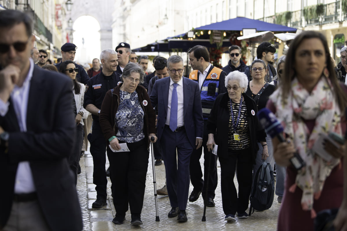 O alerta de tsunami no Terreiro do Paço testou a rota de encaminhamento até ao ponto de encontro no Rossio