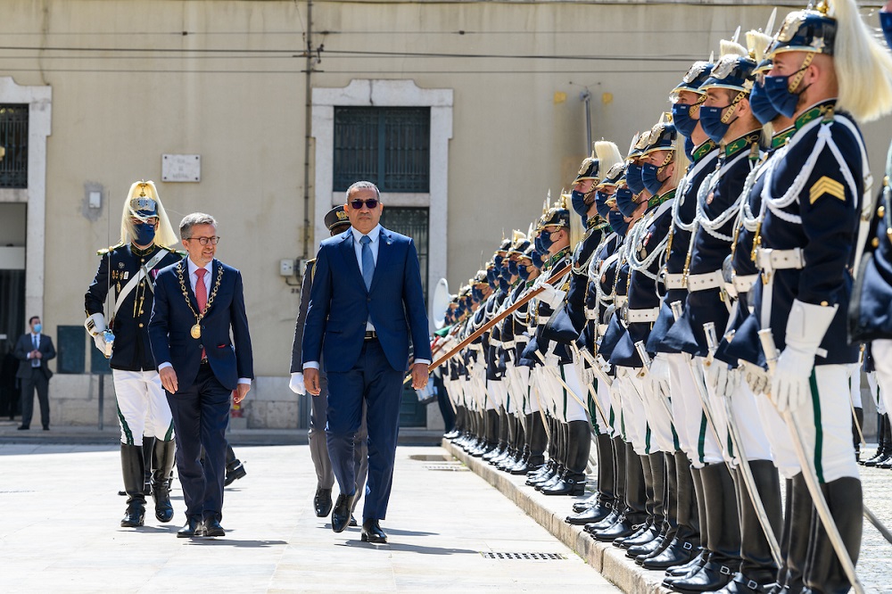 O Presidente de São Tomé e Príncipe, Carlos Vila Nova, foi recebido pelo presidente da Câmara Municipal de Lisboa, Carlos Moedas - Paços do Concelho