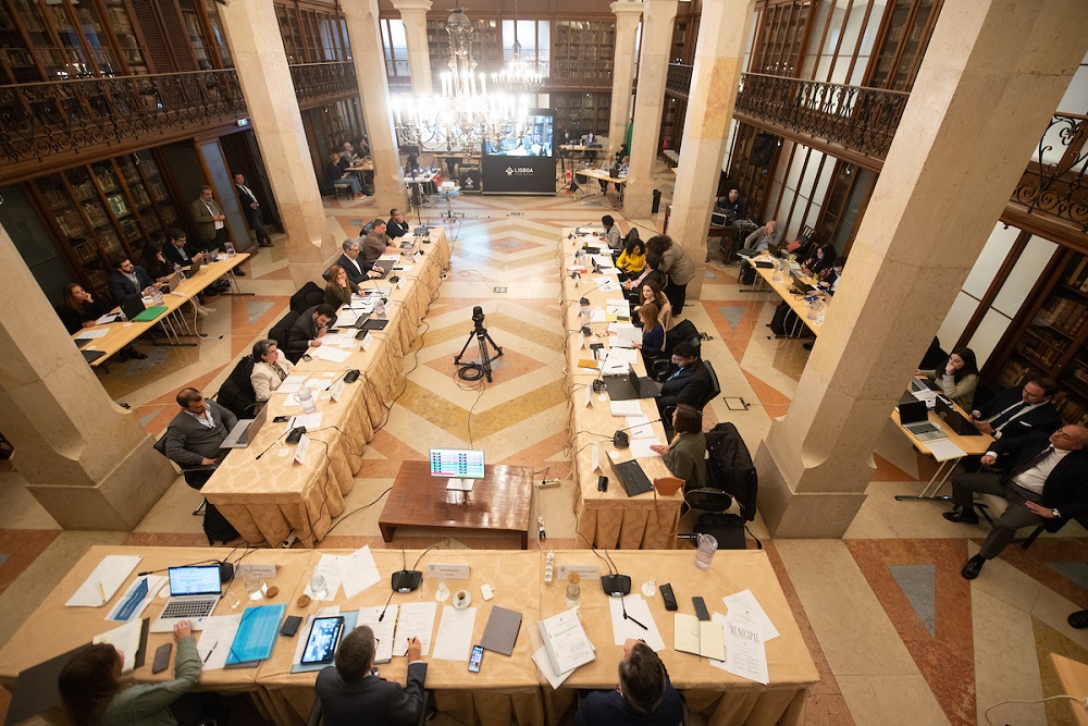 Reunião da Câmara Municipal de Lisboa - Sala do Arquivos dos Paços do Concelho