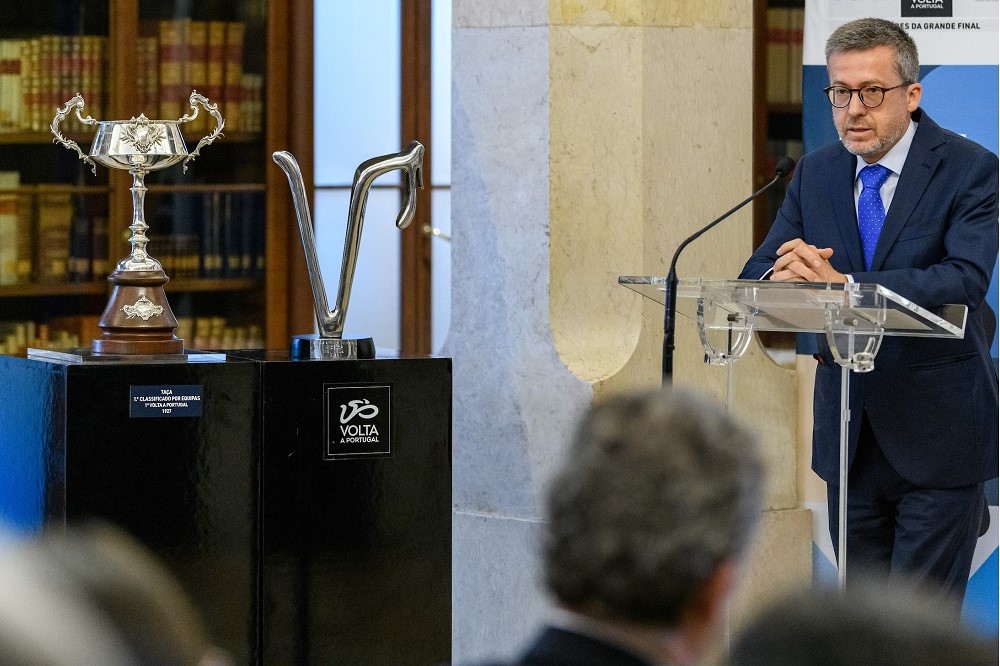 Carlos Moedas na apresentação da 83ª edição da Volta a Portugal em Bicicleta - Sala do Arquivo dos Paços do Concelho