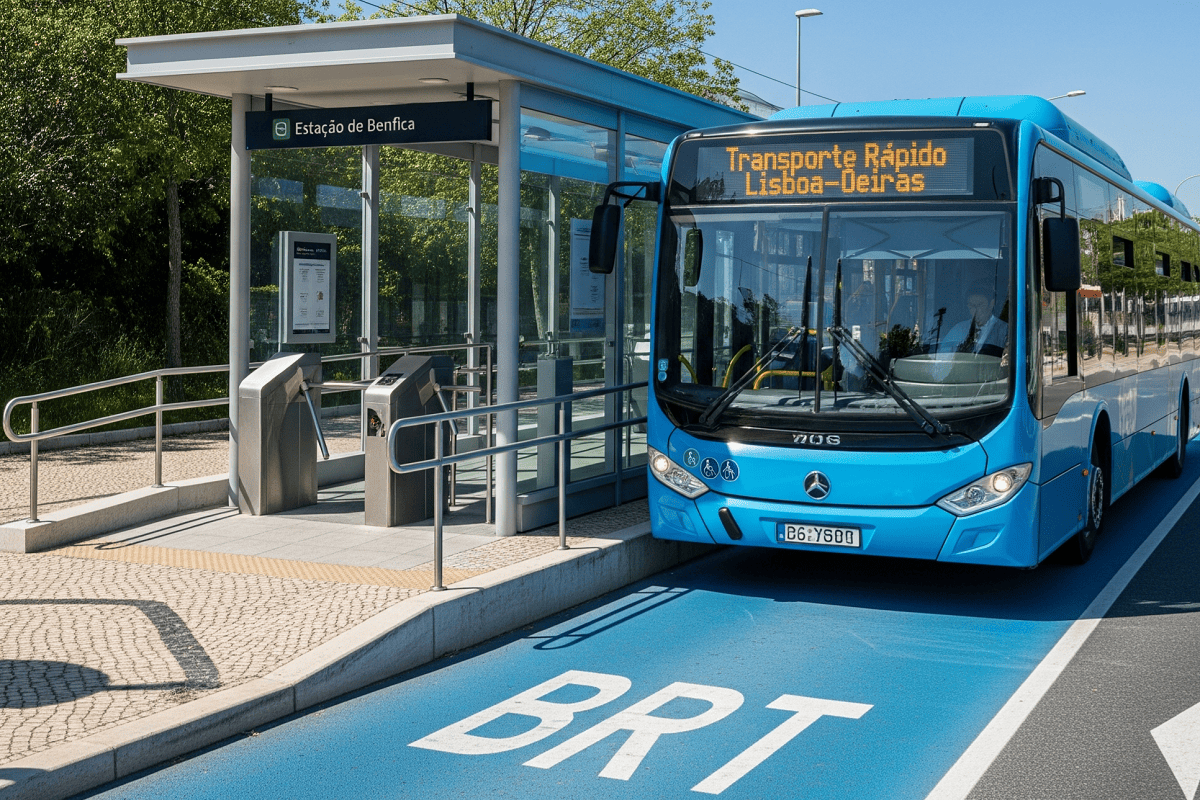 O projeto “Transporte Rápido Lisboa-Oeiras" terá um traçado de 21 km em canal dedicado e uma frota de 16 autocarros elétricos