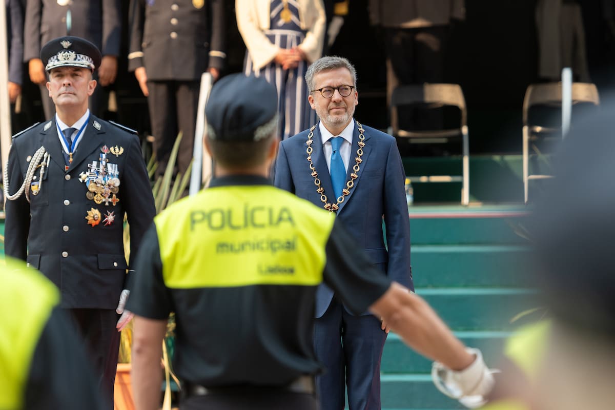 José Figueira, comandante da PM, e Carlos Moedas, presidente da CML