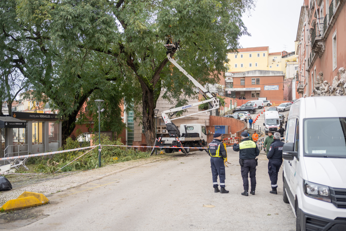 Depressão Kristin provoca centenas de ocorrências em Lisboa