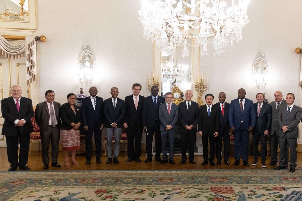 Delegação da UCCLA recebida no Palácio de Belém, pelo Presidente da República, Marcelo Rebelo de Sousa © Site da Presidência da República