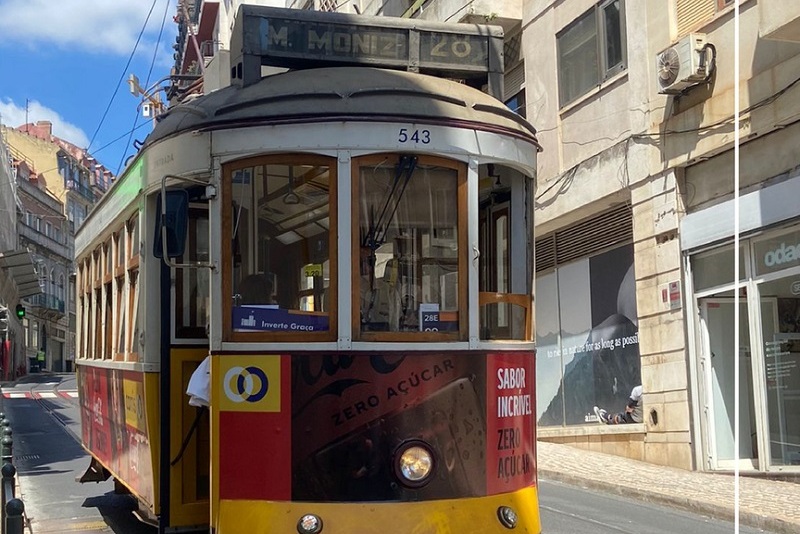Elétrico 28E volta à Calçada da Estrela