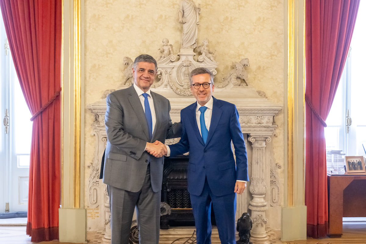 Jorge Macri, chefe de Governo da cidade autónoma de Buenos Aires, e Carlos Moedas, presidente da Câmara Municipal de Lisboa