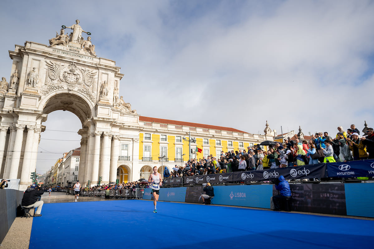 Meta da 12.ª edição da Maratona de Lisboa - Terreiro do Paço Meta da 12.ª edição da Maratona de Lisboa - Terreiro do Paço