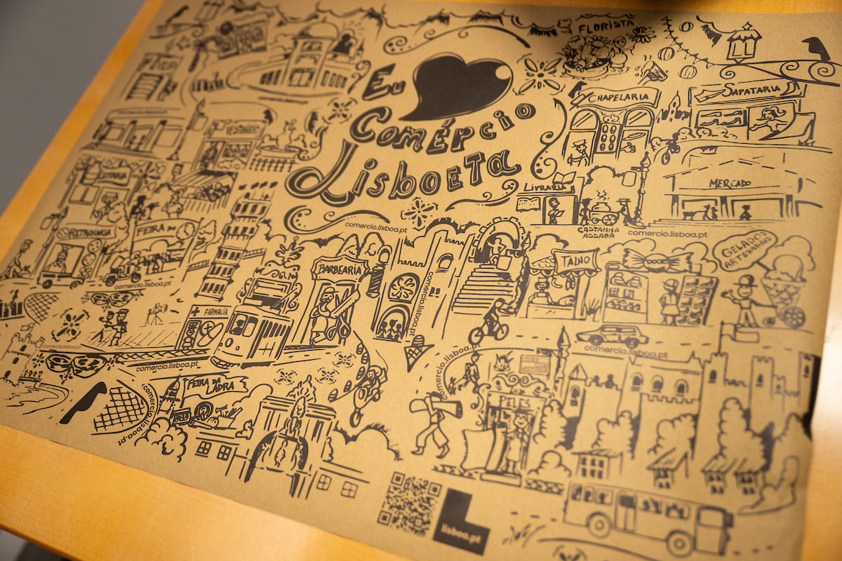 Lisboa volta a disponibilizar ao comércio local e à restauração da cidade papel de embrulho e individuais de mesa ilustrados