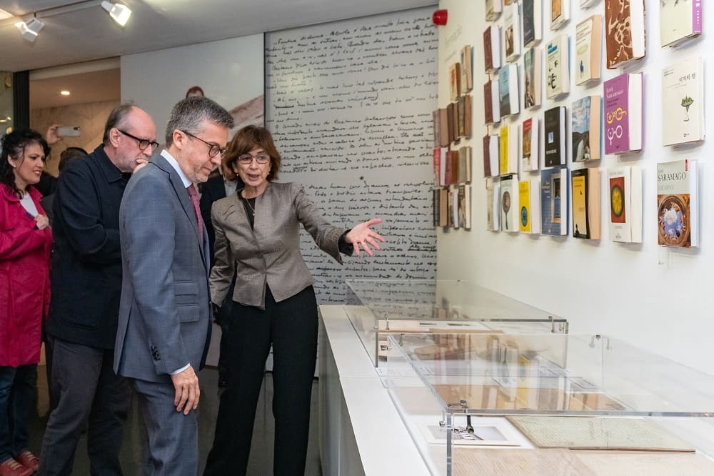 Carlos Moedas e Pilar del Rio - Visita à Fundação José Saramago no centenário do escritor