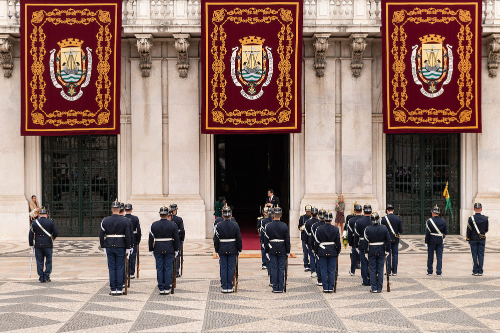 Receção ao Presidente da Letónia, Egils Levits - Paços do Concelho, Praça do Município 