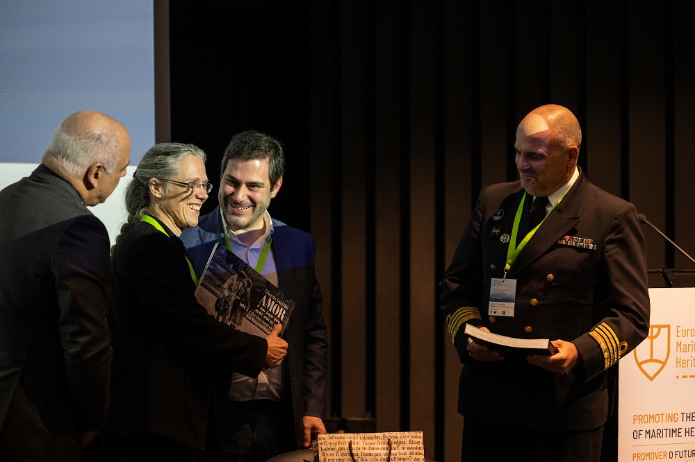 João de Almeida, presidente da EMH, Carola Hein, da Universidade de Tecnologia de Delft, Diogo Moura e Augusto Salgado, diretor do Museu de Marinha
