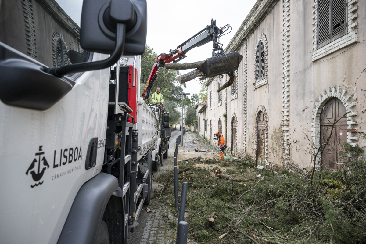 Depressão Kristin provoca centenas de ocorrências em Lisboa