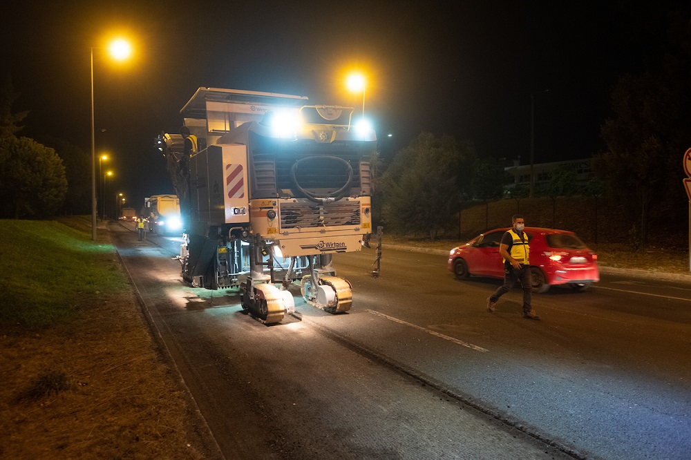 Os trabalhos de repavimentação integral vão decorrer durante a noite, entre as 21h e as 06h do dia seguinte