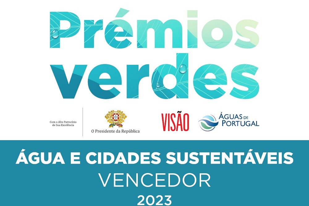 Selo do Prémio Verde atribuído à Câmara Municipal de Lisboa na categoria "Água e Cidades Sustentáveis"