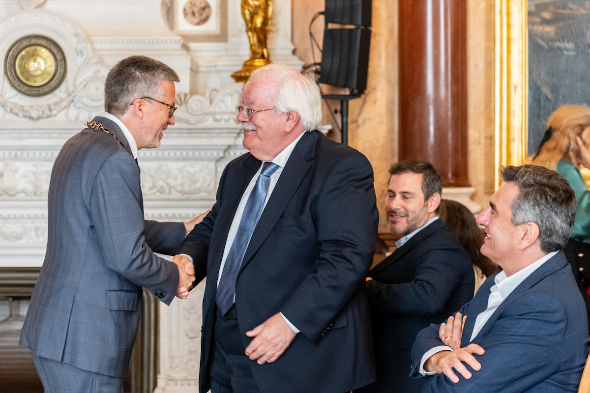 Carlos Moedas e João David Nunes, vice-presidente do Centro Nacional de Cultura