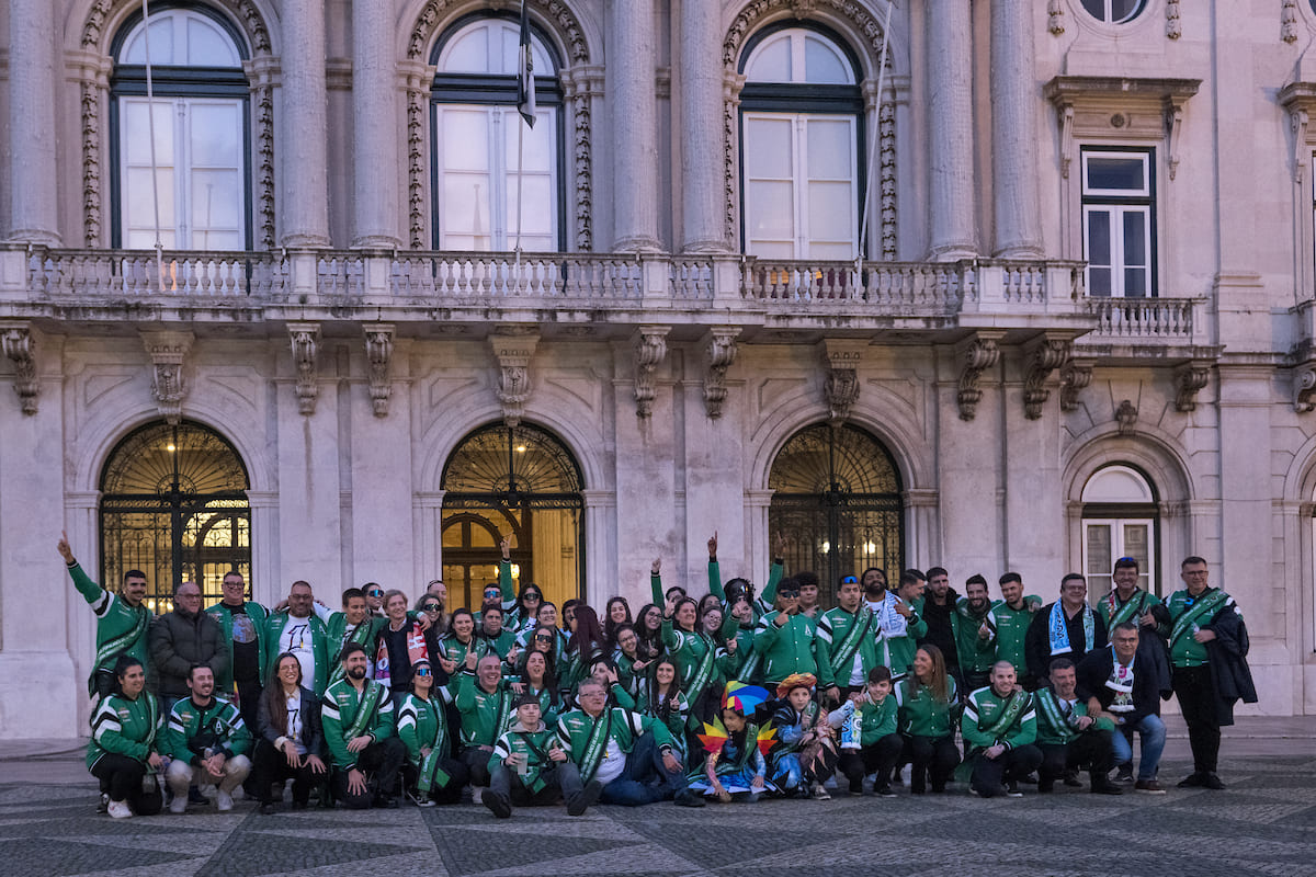 A atuação da Marcha de Alcântara encerrou a cerimónia de entrega formal dos prémios das Marchas Populares de Lisboa - Praça do Município