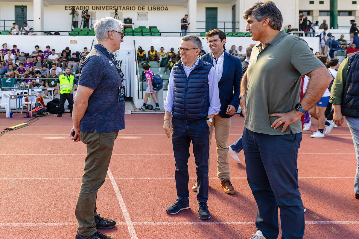 Carlos Moedas, presidente da Câmara de Lisboa, assistiu ao final da 17.ª edição do Portugal Rugby Youth Festival