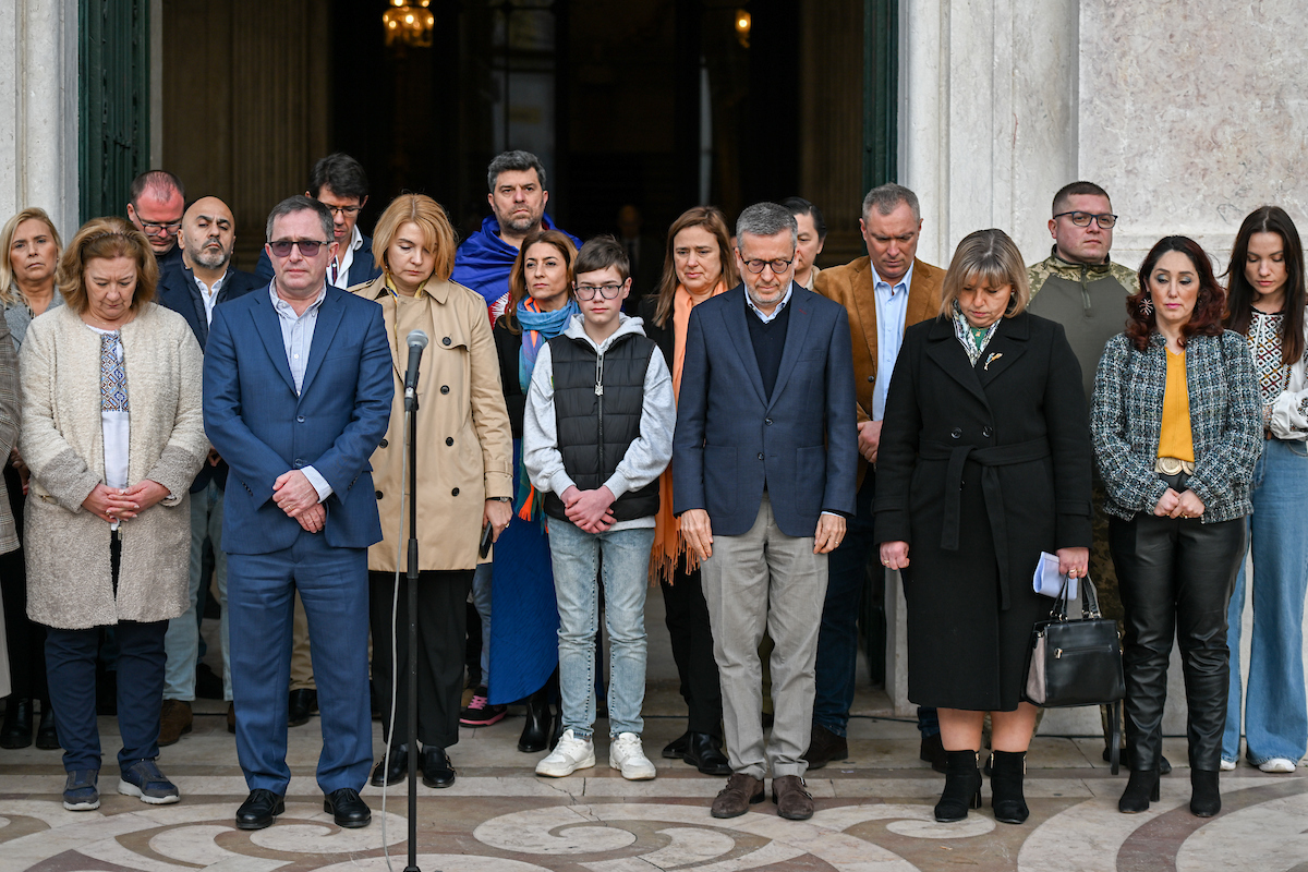 Carlos Moedas expressou solidariedade ao povo ucraniano e destacou a importância da liberdade e da democracia