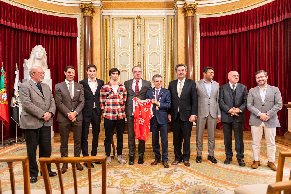 Carlos Lisboa homenageado pela Câmara de Lisboa com a Medalha Municipal de Mérito Desportivo - Salão Nobre dos Paços do Concelho