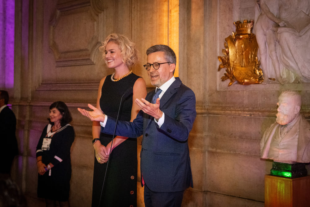 Katherine Maher, CEO da Web Summit, foi recebida nos Paços de Concelho, pelo presidente da Câmara Municipal de Lisboa, Carlos Moedas