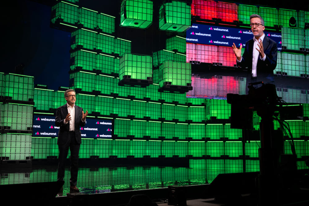 Carlos Moedas, presidente da Câmara Municipal de Lisboa, na sessão de abertura da Web Summit Lisboa 2023