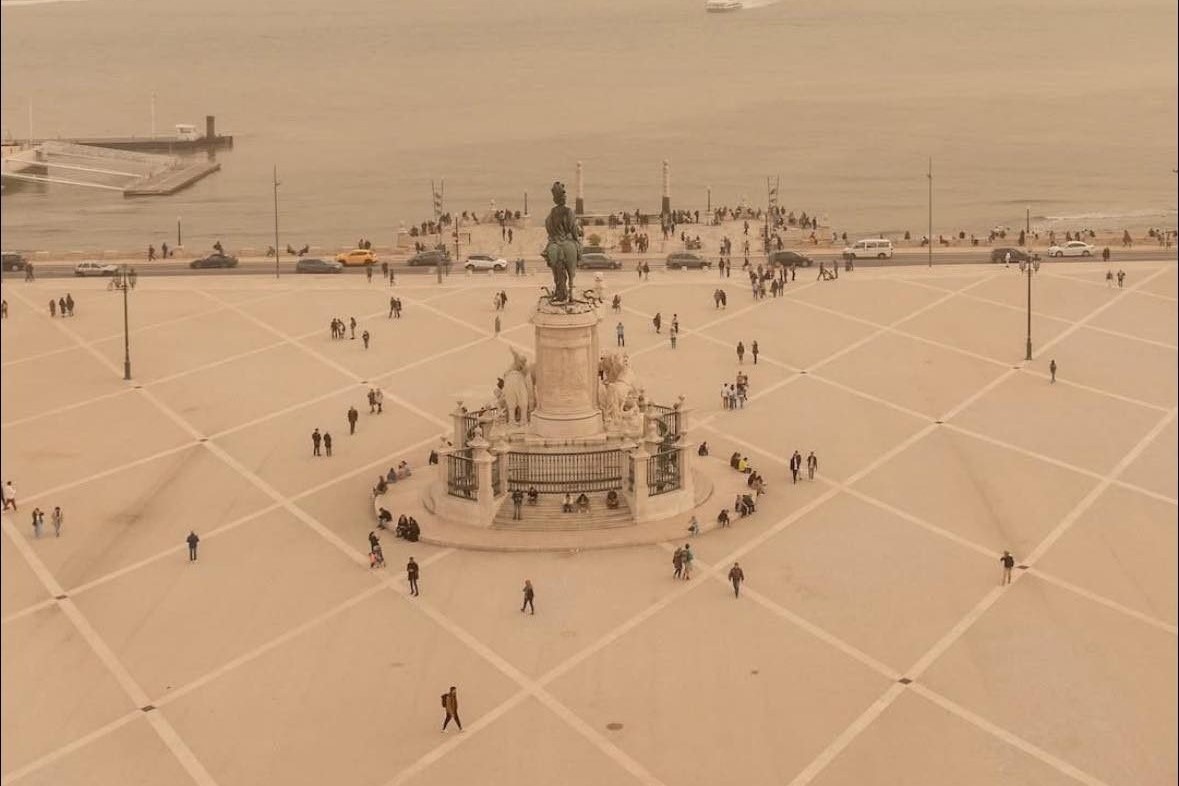 Poeiras do Sara a caminho de Lisboa